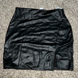 Black faux skirt